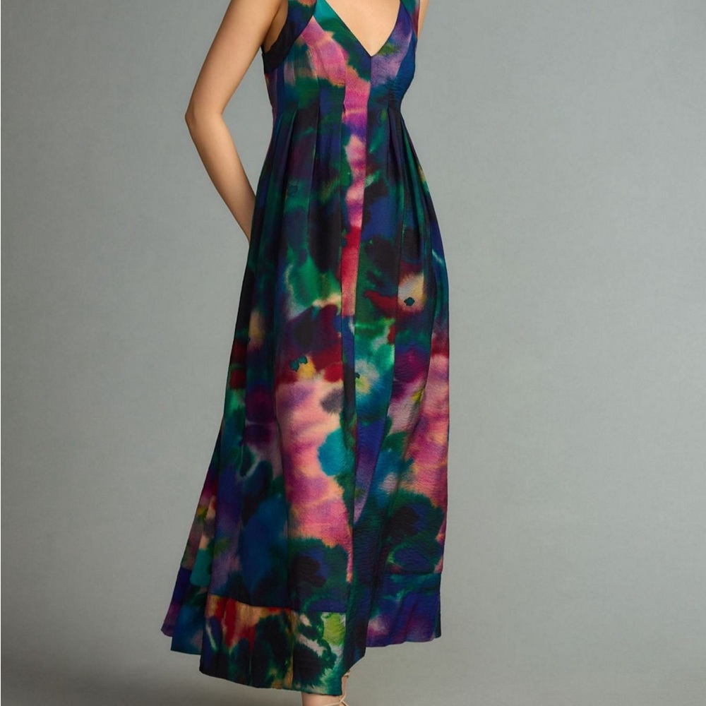 Anthropologie Vibrant Multicolor Maxi Dress